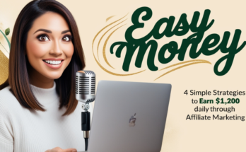 an image of Easy Money: 4 Simple Strategies to Earn $1,200 Daily Through Affiliate Marketing