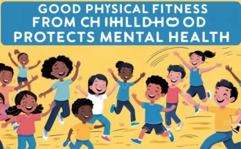 an image of A piece with the headline Good Physical Fitness from Childhood Protects Mental Health